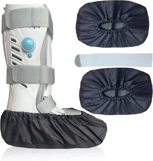 2 pcs Air Cam Walking Boot Covers, Fracture Medical Cast Boots Shoe Covers for Broken Foot Ankle Recovery With Waterproof Anti-slip and Washable (Medium)