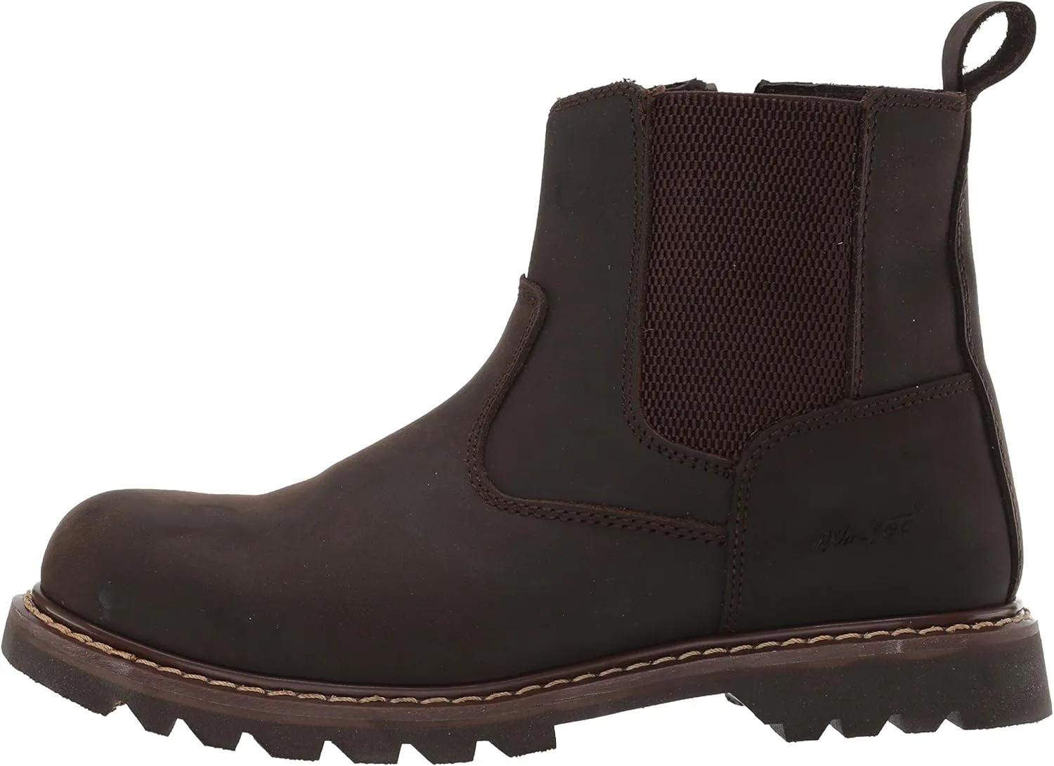 6" Australian Leather Work Boot & Construction Shoe, Oil, Slip & Acid Resistant Outsole, Orthotic PU Insole with Side Zipper, Good Year Welt