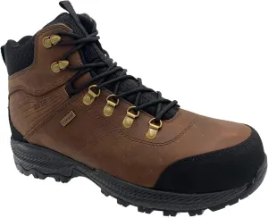 Ad Tec Men's 6" Hiker and Work Shoe - Tumbled Leather Upper, Waterproof, PU Insole Boots for Men - Flexible Mold Outsole for Comfort and Traction Pattern