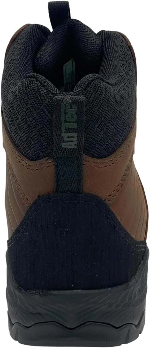 Ad Tec Men's 6" Hiker and Work Shoe - Tumbled Leather Upper, Waterproof, PU Insole Boots for Men - Flexible Mold Outsole for Comfort and Traction Pattern