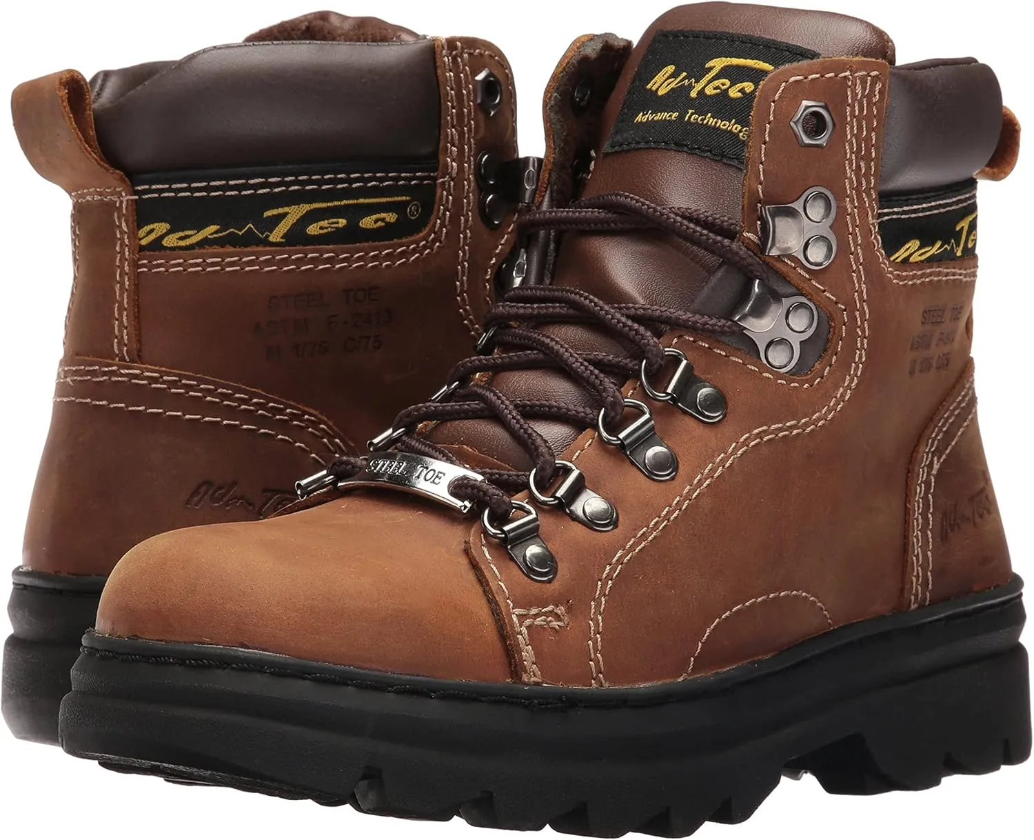 Ad Tec Unisex-Adult 6" Laceup Leather Certified Work & Hiker Boots