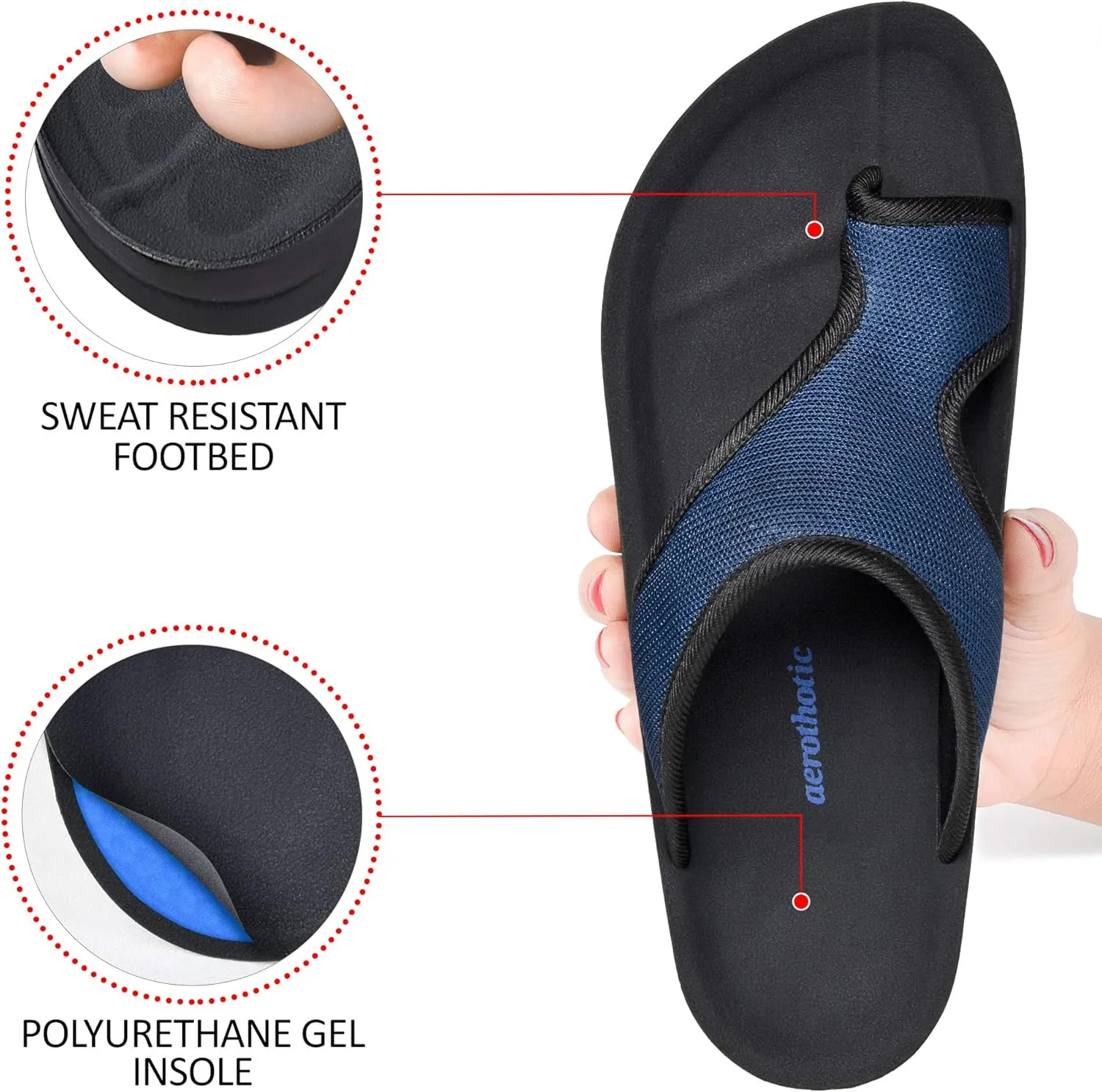 AEROTHOTIC Women's Enhalus Arch Support Thong Sandals