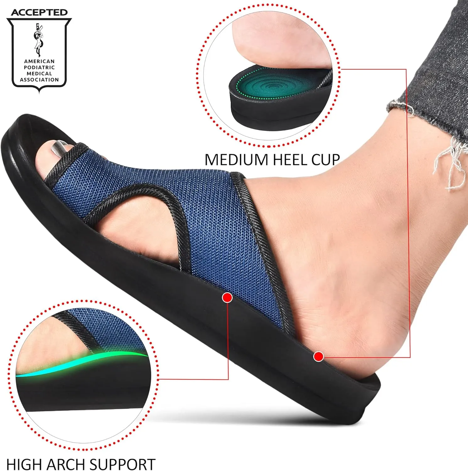 AEROTHOTIC Women's Enhalus Arch Support Thong Sandals