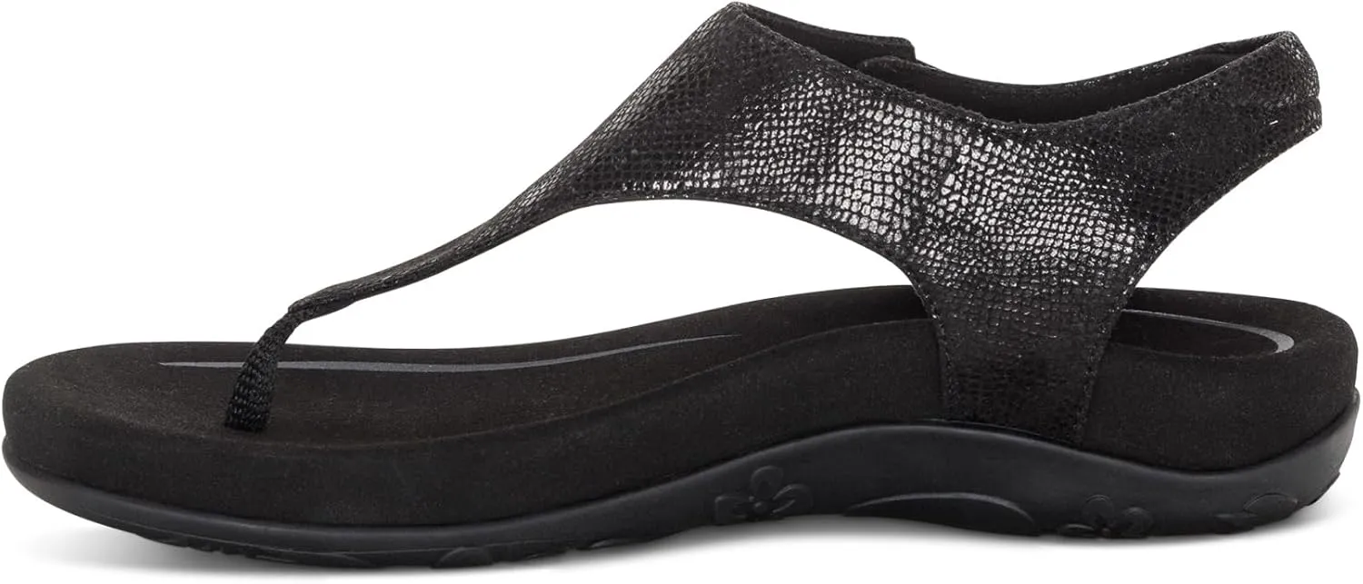 Aetrex Women's Ellie Orthopedic Adjustable Quarter Strap Comfort Thong Sandals