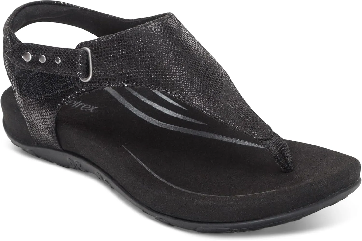 Aetrex Women's Ellie Orthopedic Adjustable Quarter Strap Comfort Thong Sandals