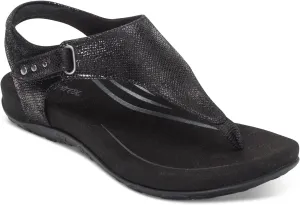 Aetrex Women's Ellie Orthopedic Adjustable Quarter Strap Comfort Thong Sandals