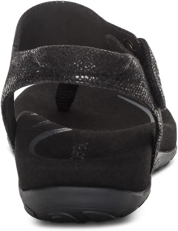 Aetrex Women's Ellie Orthopedic Adjustable Quarter Strap Comfort Thong Sandals