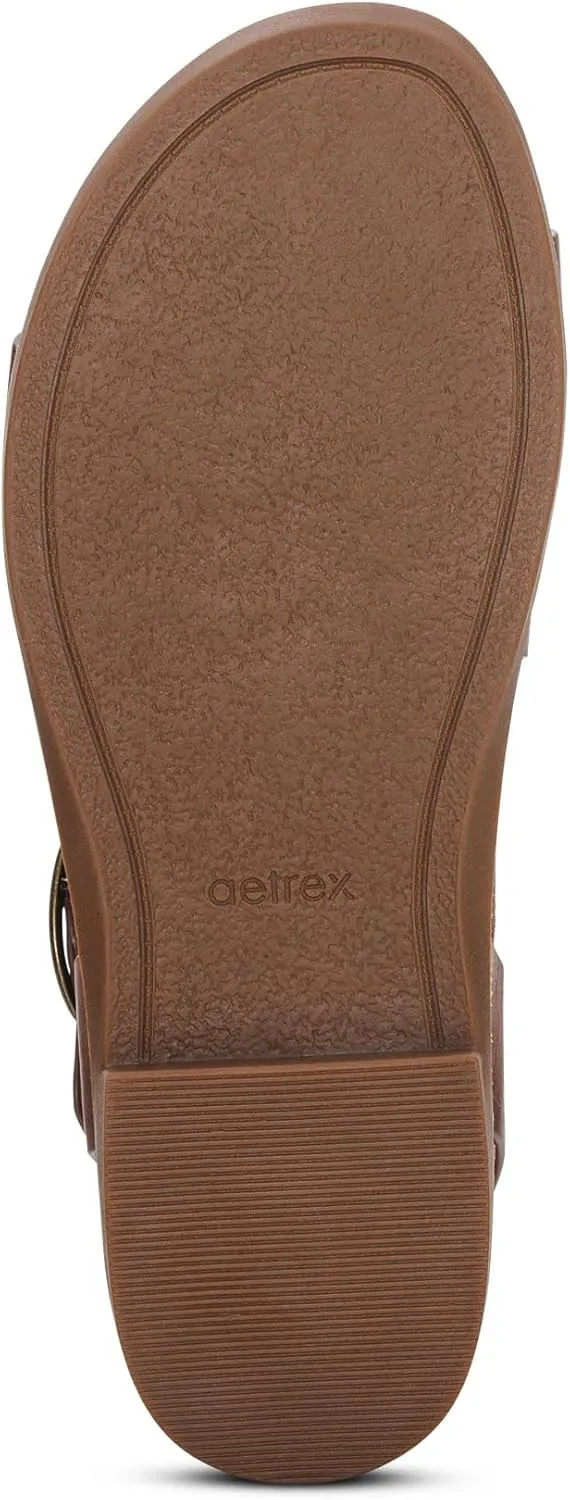 Aetrex Women's Tamara Orthopedic Asymmetrical Thong Sandals for Women Flats