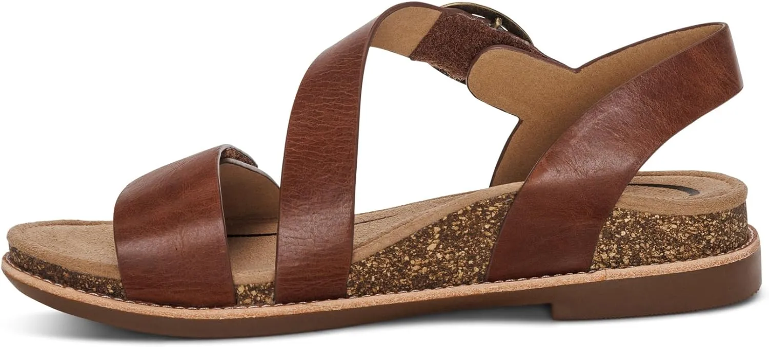 Aetrex Women's Tamara Orthopedic Asymmetrical Thong Sandals for Women Flats