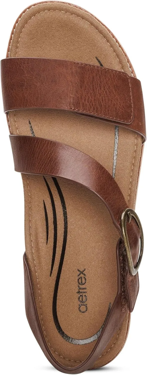 Aetrex Women's Tamara Orthopedic Asymmetrical Thong Sandals for Women Flats