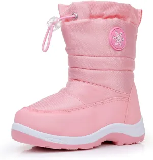 Ahannie Boys Girls Snow Boots Toddler Kids Winter Boots Water Resistant Warm Side Zipper Shoes(Toddler/Little Kid)