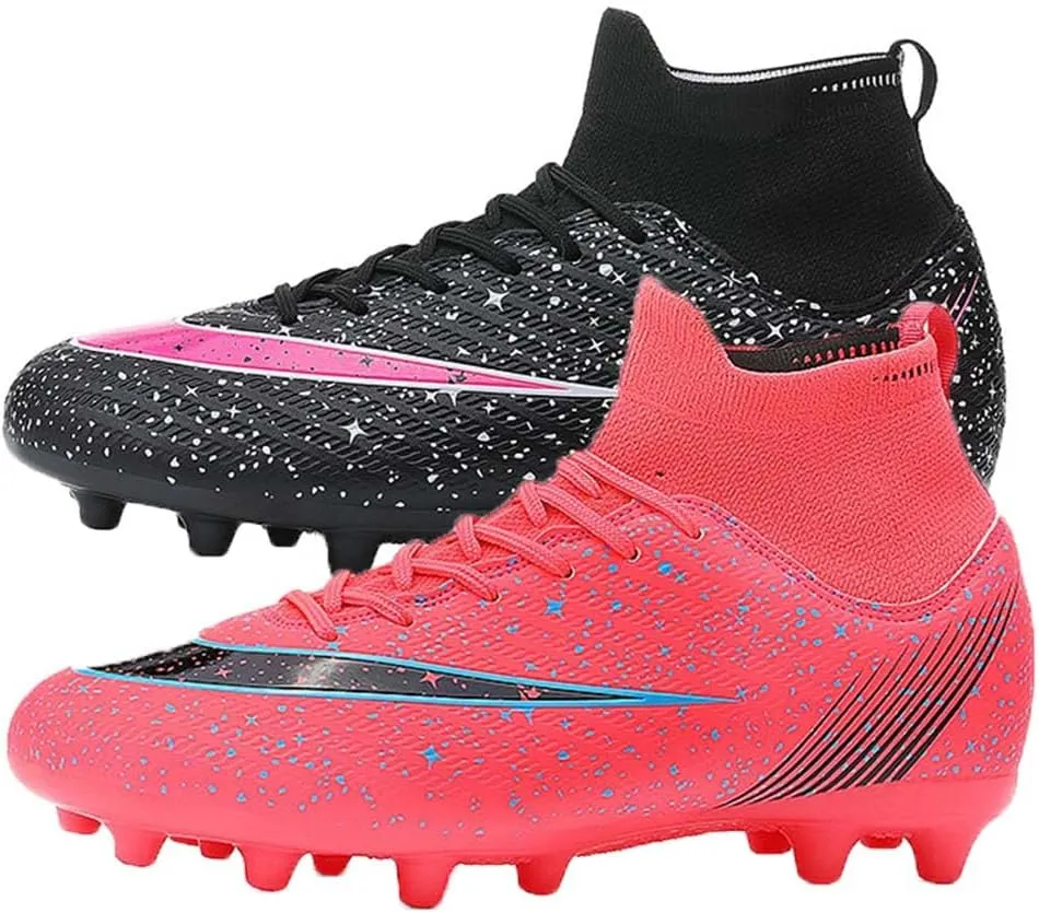 ailishabroy Mens Soccer Cleats Outdoor Spikes: Unisex Football Shoes Indoor Turf