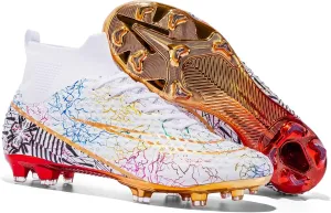 ailishabroy Mens Soccer Cleats Outdoor Spikes: Unisex Football Shoes Indoor Turf