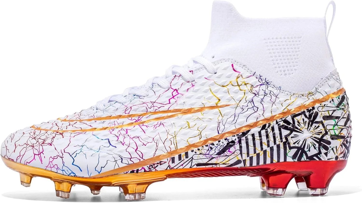 ailishabroy Mens Soccer Cleats Outdoor Spikes: Unisex Football Shoes Indoor Turf