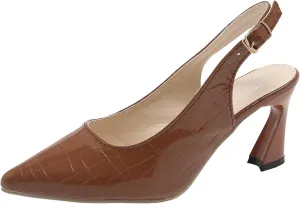 AMDBEL Summer Sandals for Women 2024, Pointed Toe Adjustable Strap Buckle Slingback Sandals Solid Color Fashion Sandals