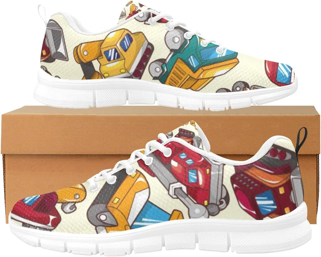 ANANGTEE Cartoon Energy Electricity Womens Sneakers Fashion Casual Comfortable Lightweight Breathable Arch Support Slip On Non-Slip Tennis Shoes Walking Shoes