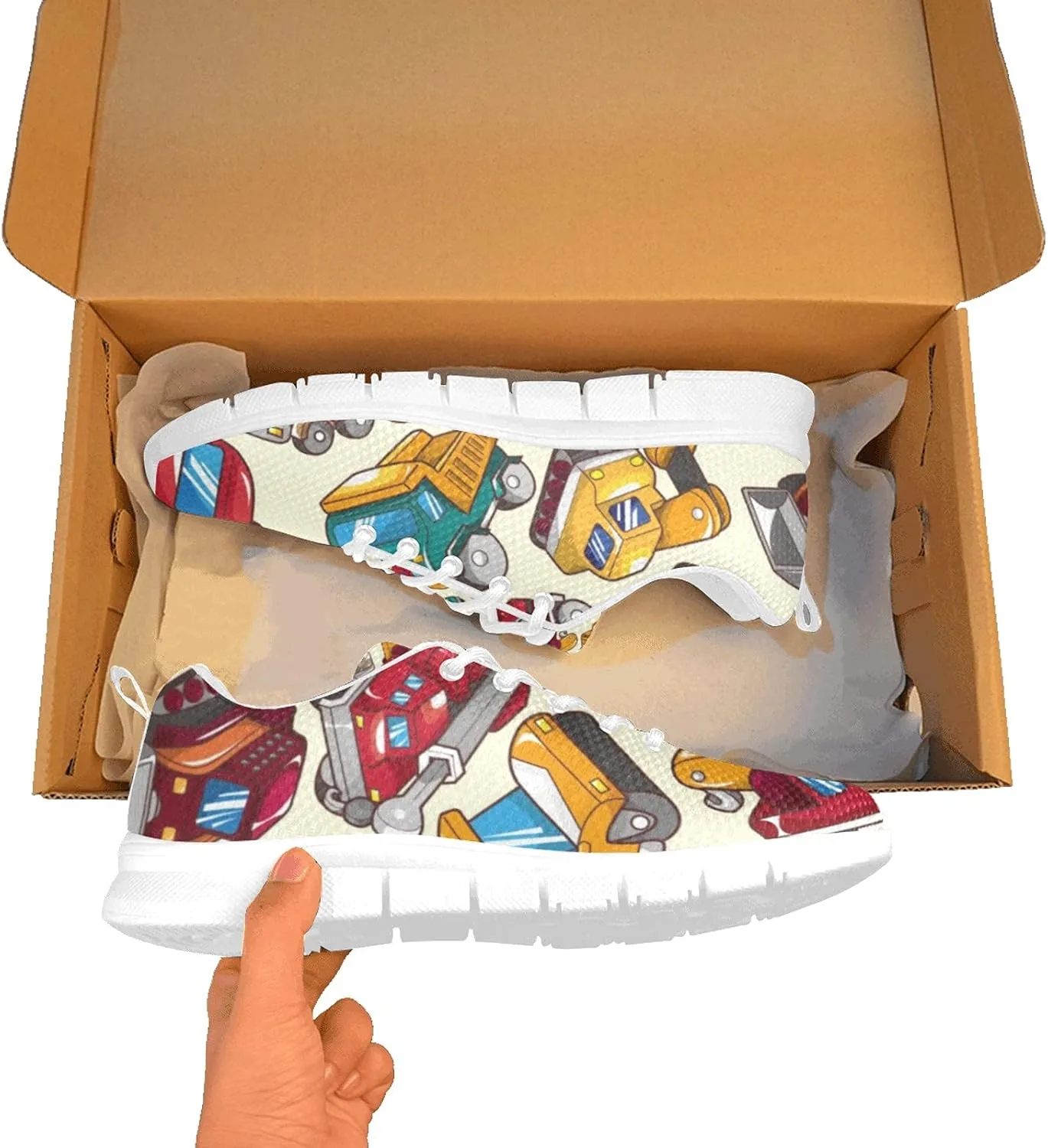 ANANGTEE Cartoon Energy Electricity Womens Sneakers Fashion Casual Comfortable Lightweight Breathable Arch Support Slip On Non-Slip Tennis Shoes Walking Shoes
