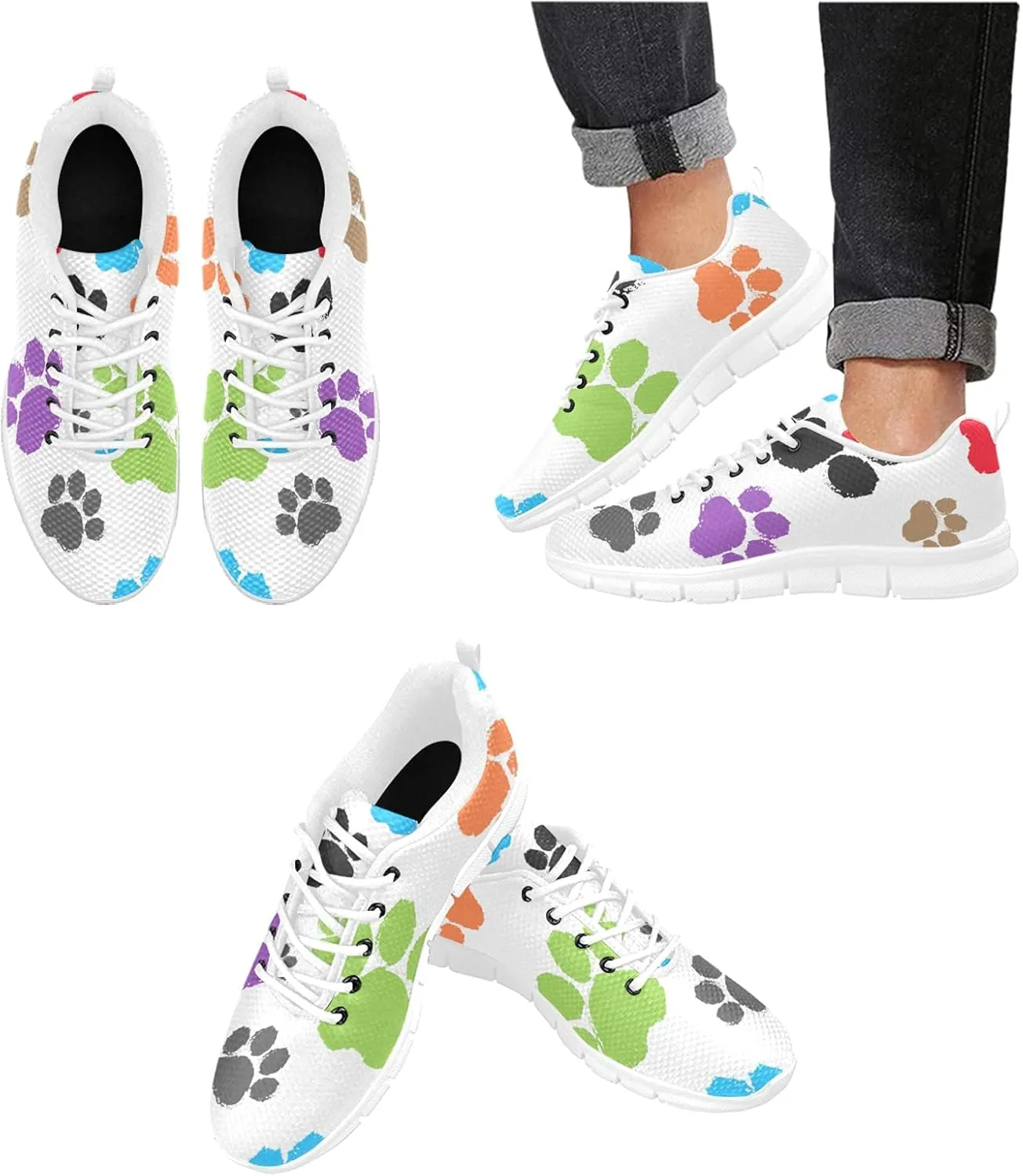 ANANGTEE Red Buffalo Tart Womens Sneakers Fashion Casual Comfortable Lightweight Breathable Arch Support Slip On Non-Slip Tennis Shoes Walking Shoes