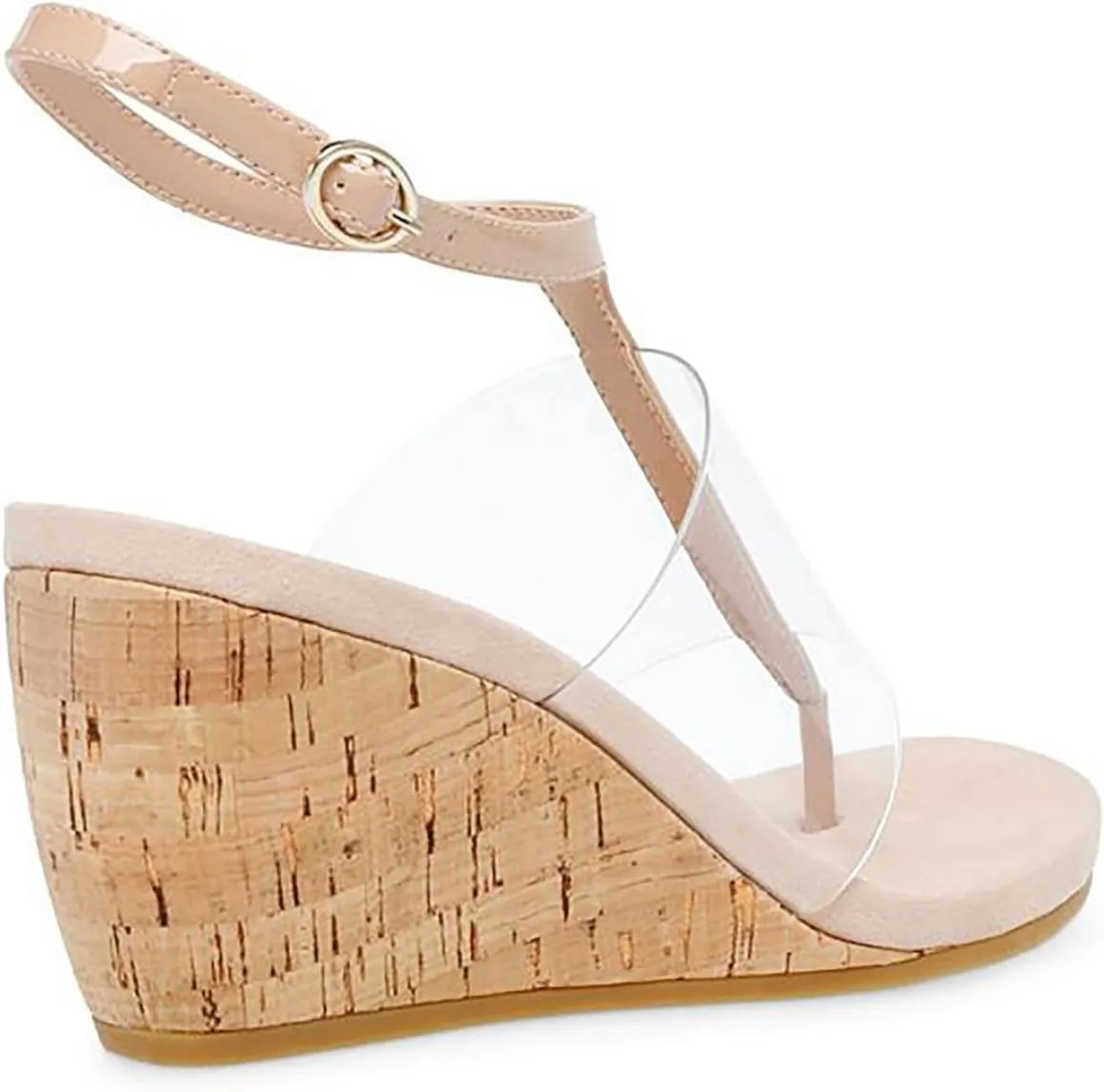 Anne Klein Womens Ikari Patent Thong Wedge Sandals