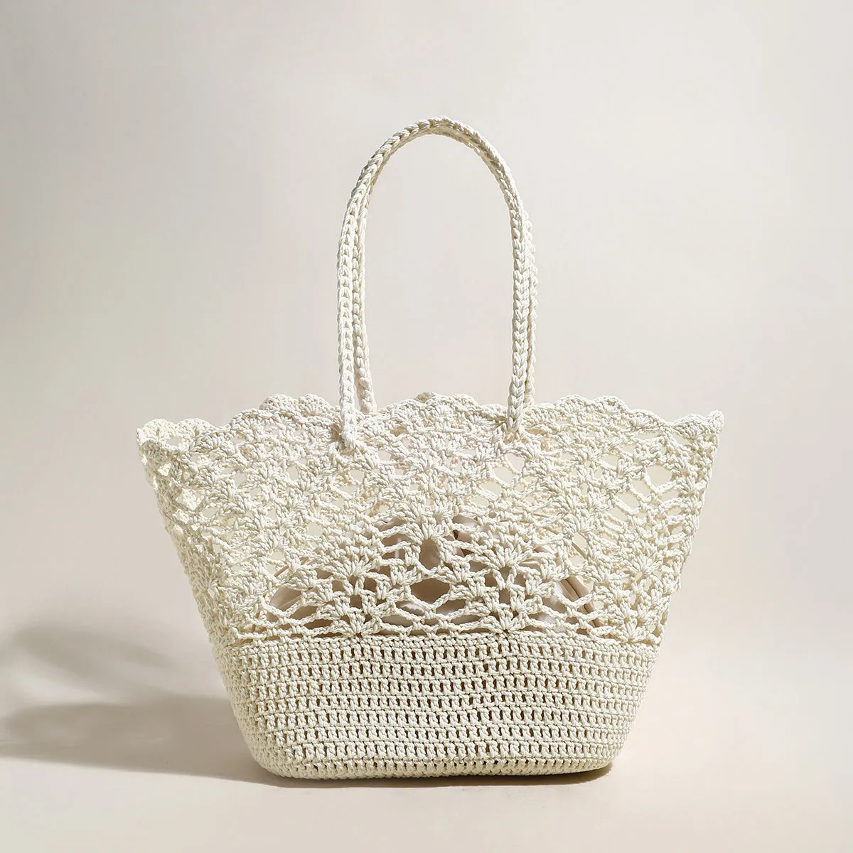 Artificial Intelligence (AI)  Bag Floral Streamlined Tote Crochet Beach