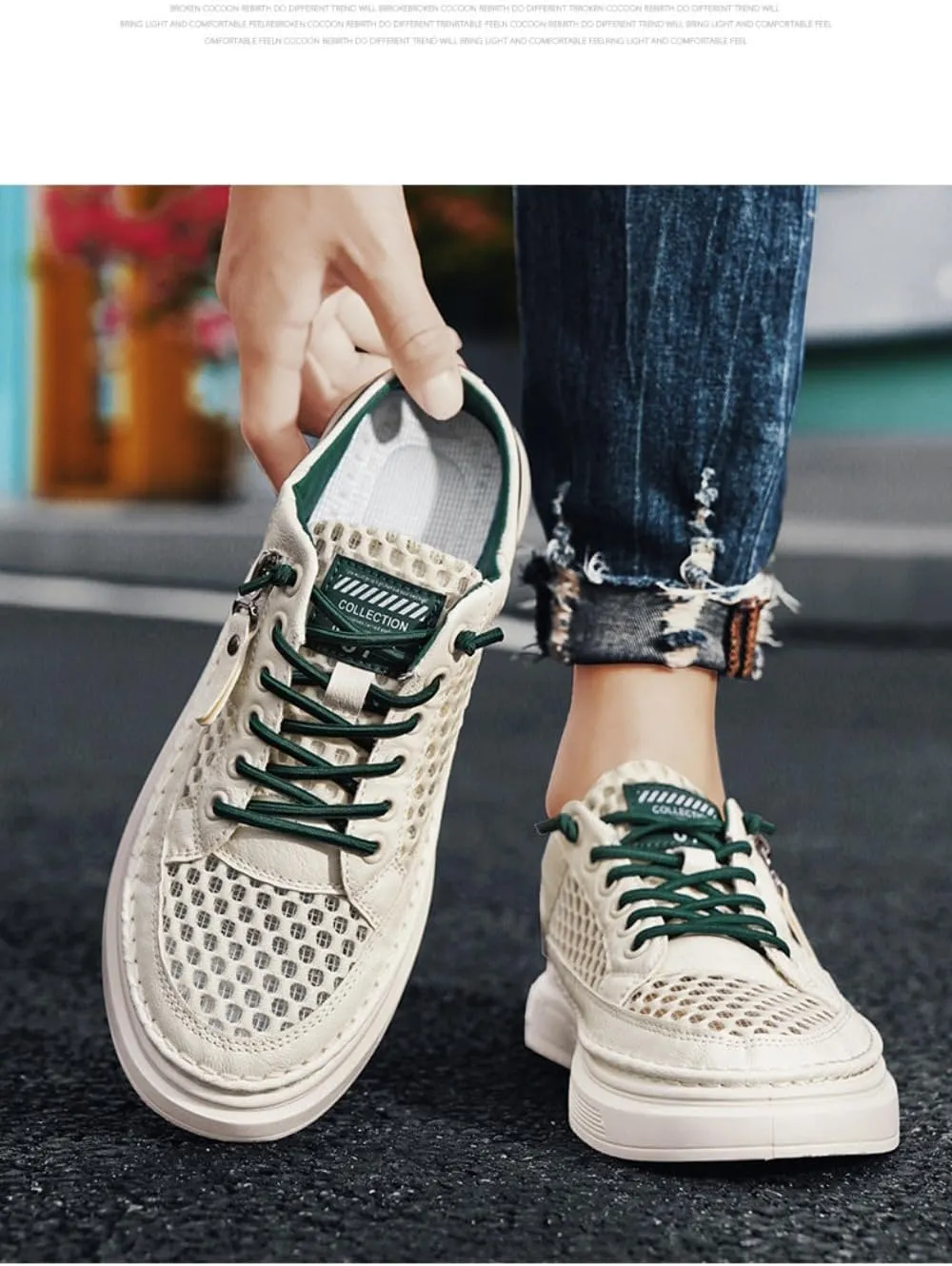 Backless Tennis Shoes for Men Wide Mule Sneakers Slip on House Slippers Platform No Slip Sole Breathable Mesh Lightweight Casual Walking Slides Lace Up Zipper Decors Comfort Wear Shoes Gym Sports