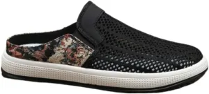 Backless Tennis Shoes for Men Wide Mule Sneakers Slip on House Slippers Platform Open Back Sneakers Casual Sports Shoes Lightweight Breathable Hollow Mesh Comfort Walking Slides Summer Travel Driving
