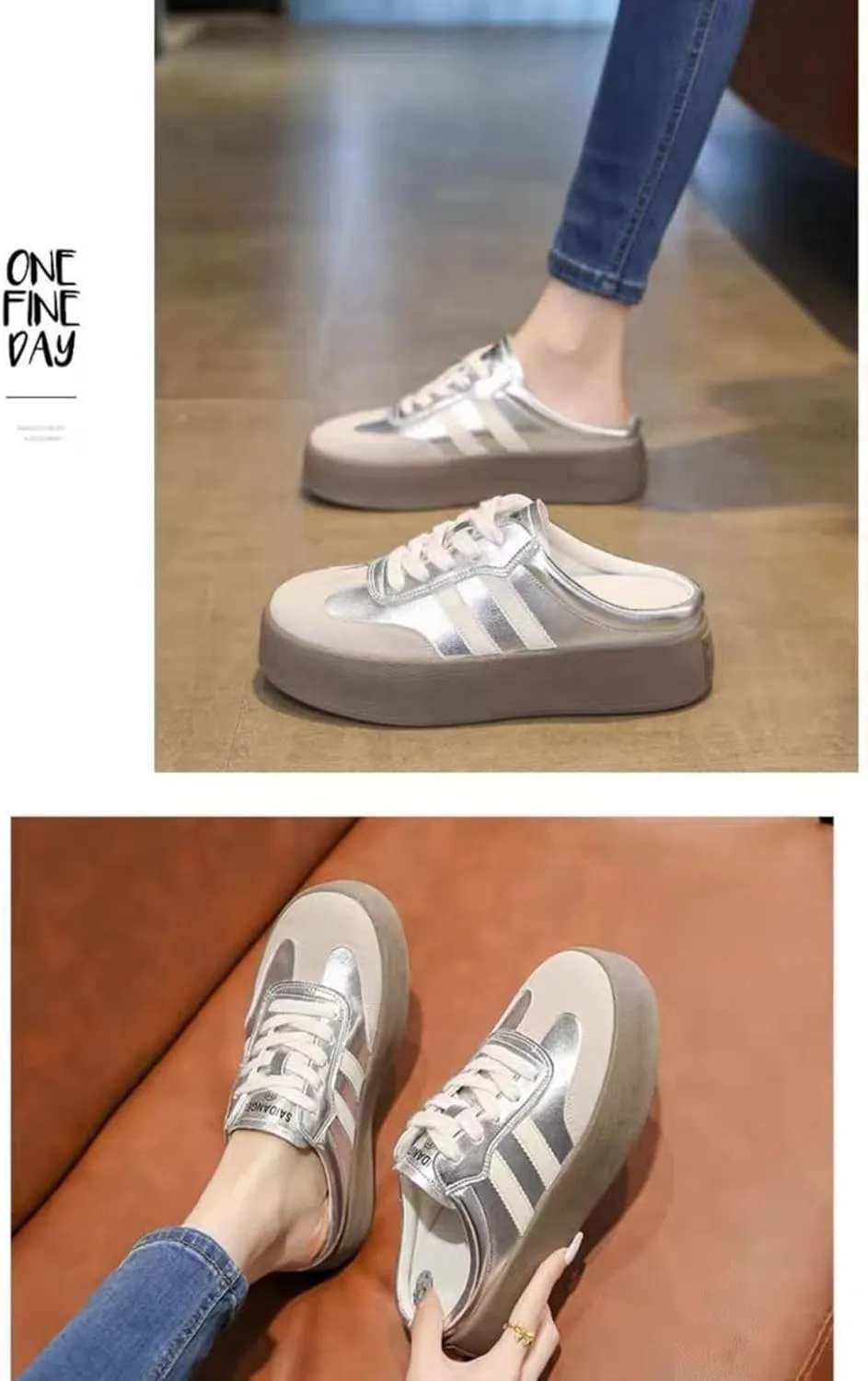 Backless Tennis Shoes for Women Wide Mule Sneakers Slip on Backless Sneakers Platform Canvas Mules Non Slip Chunky Thick Sole Lace Up Breathable Mesh Casual Walking Slides Lightweight Round Toe Girl