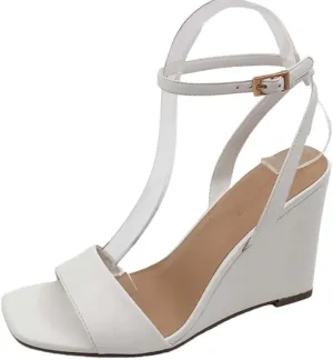 BAMBOO Women's Open Toe Ankle Strap Wedge Sandals