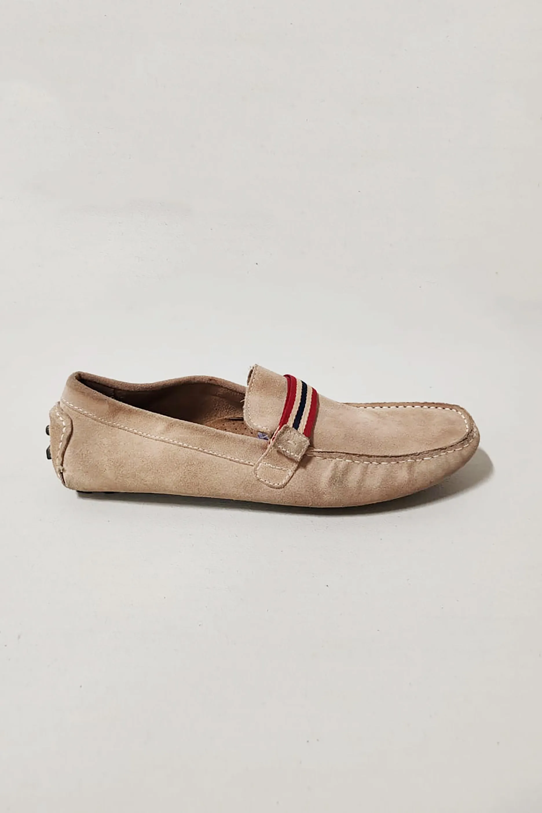 Beige Suede Loafers for Men