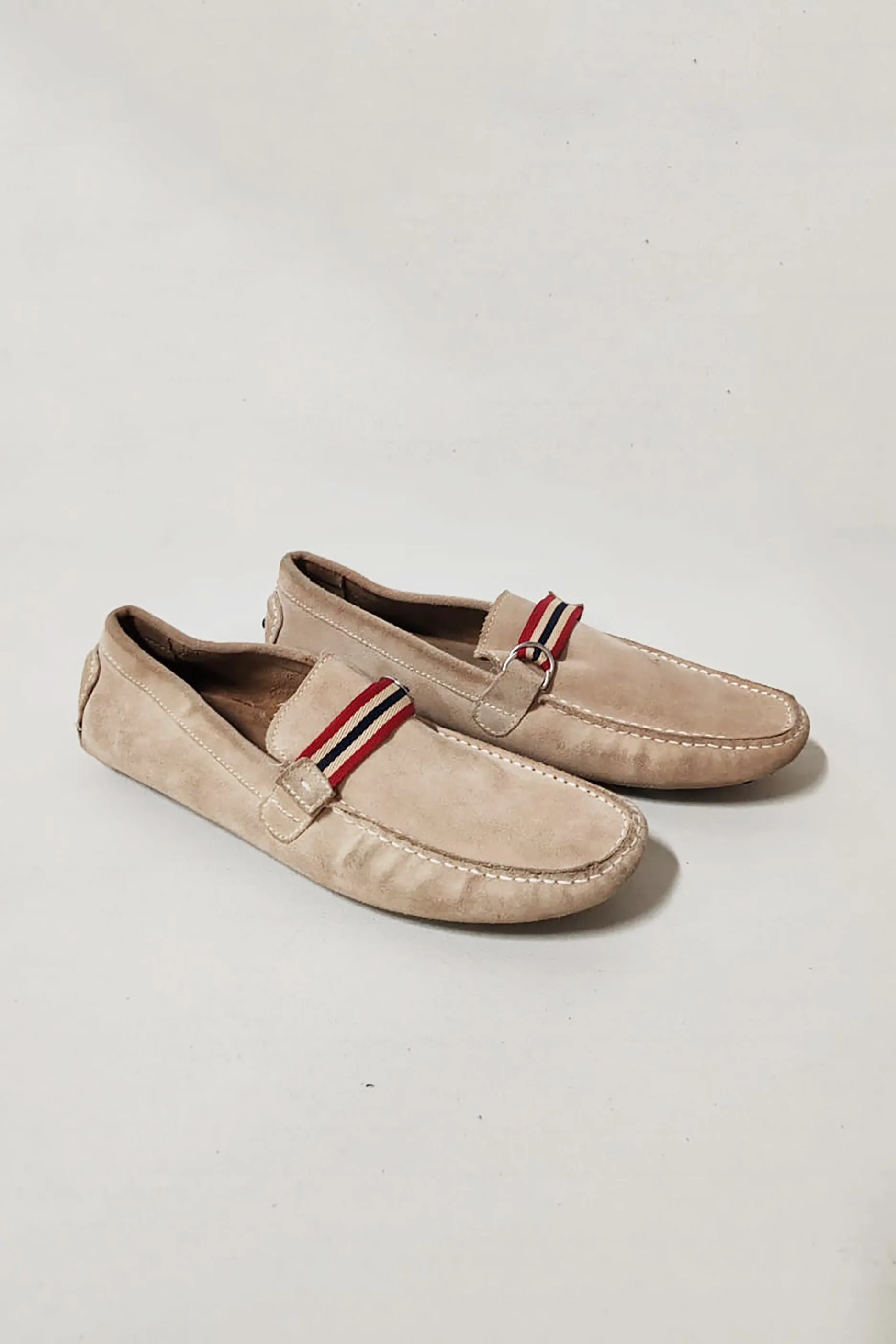 Beige Suede Loafers for Men