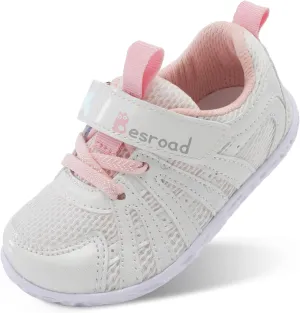 Besroad Toddler Shoes Boys Girls Barefoot Sneakers Kids Breathable Walking Shoes Lightweight Strap Non-Slip Sole Tennis Shoes