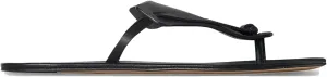 Black Strappy Thong Flip Flops for Women Open Toe Flat Sandals Casual Slip On Ladies Slides Slipper