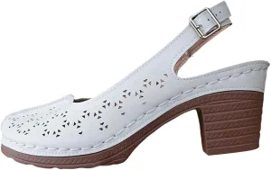 Block Heel Sandals For Women Closed Toe Hollow Out Vamp Ankle Strap Buckle Round Toe Sandals Low Block Chunky Heels Sandal Comfortable Soft Bottom Fashion Sandal Elegant Wedding Going Out Shoes