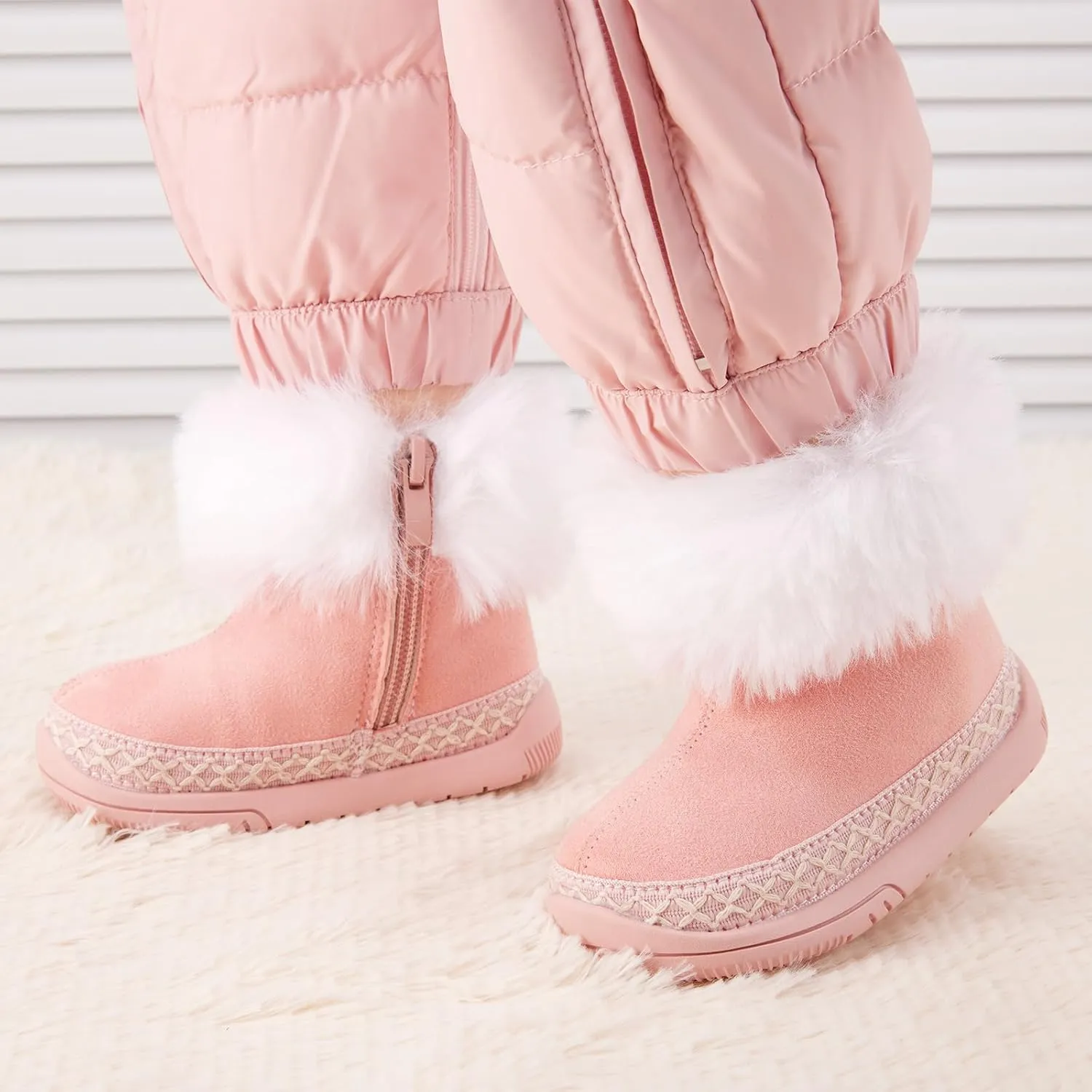 BMCiTYBM Baby Snow Boots Infant Boy Girl Winter Boots Nonslip Lightweight Outdoor Warm Shoes for Cold Weather 6 9 12 18 24 Months(Infant/Toddler)
