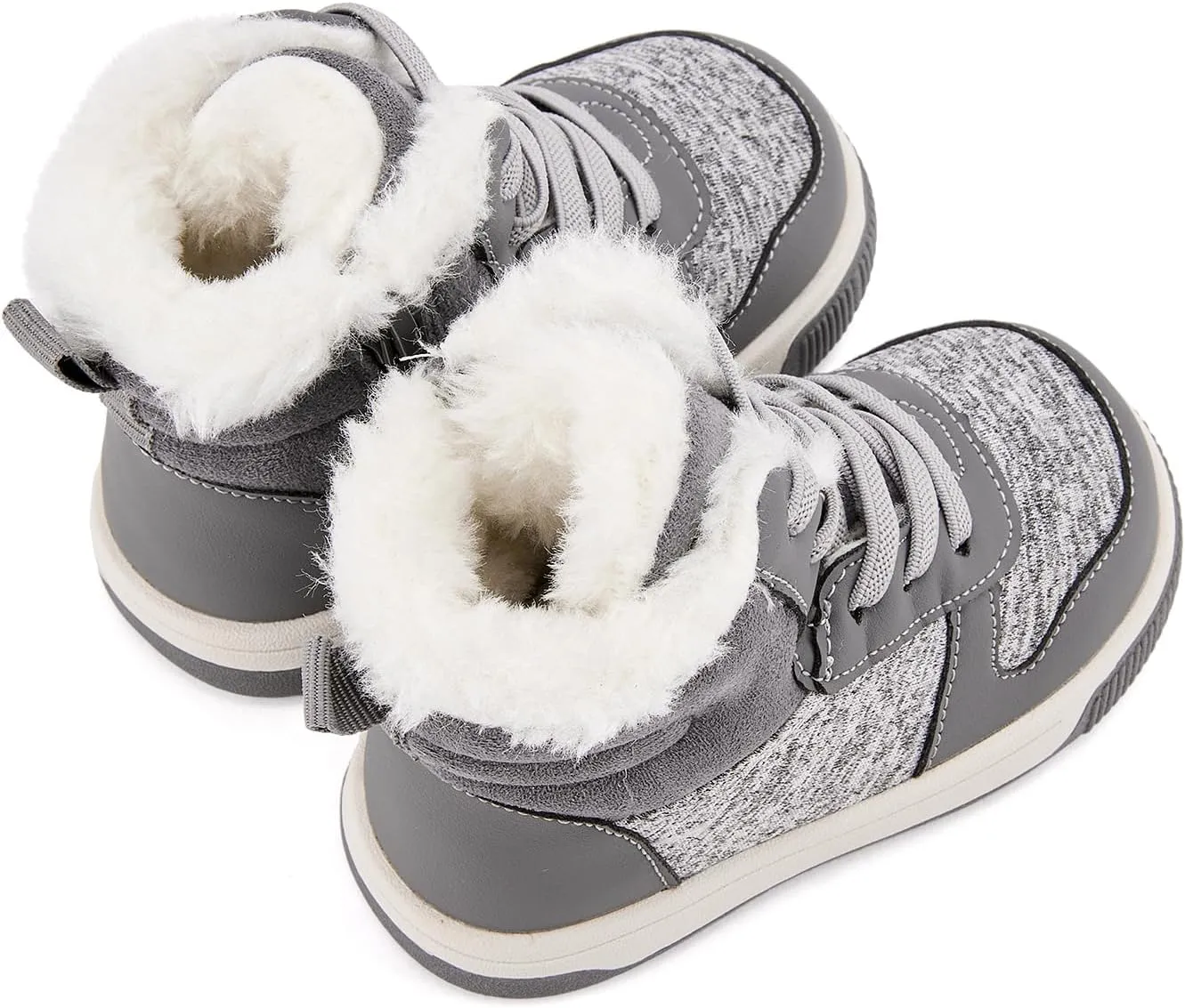 BMCiTYBM Toddler Boy Girl Snow Boots Waterproof Winter Warm Shoes Baby High Top Nonslip Lightweight Outdoor Sneakers for Cold Weather (Infant/Toddler)