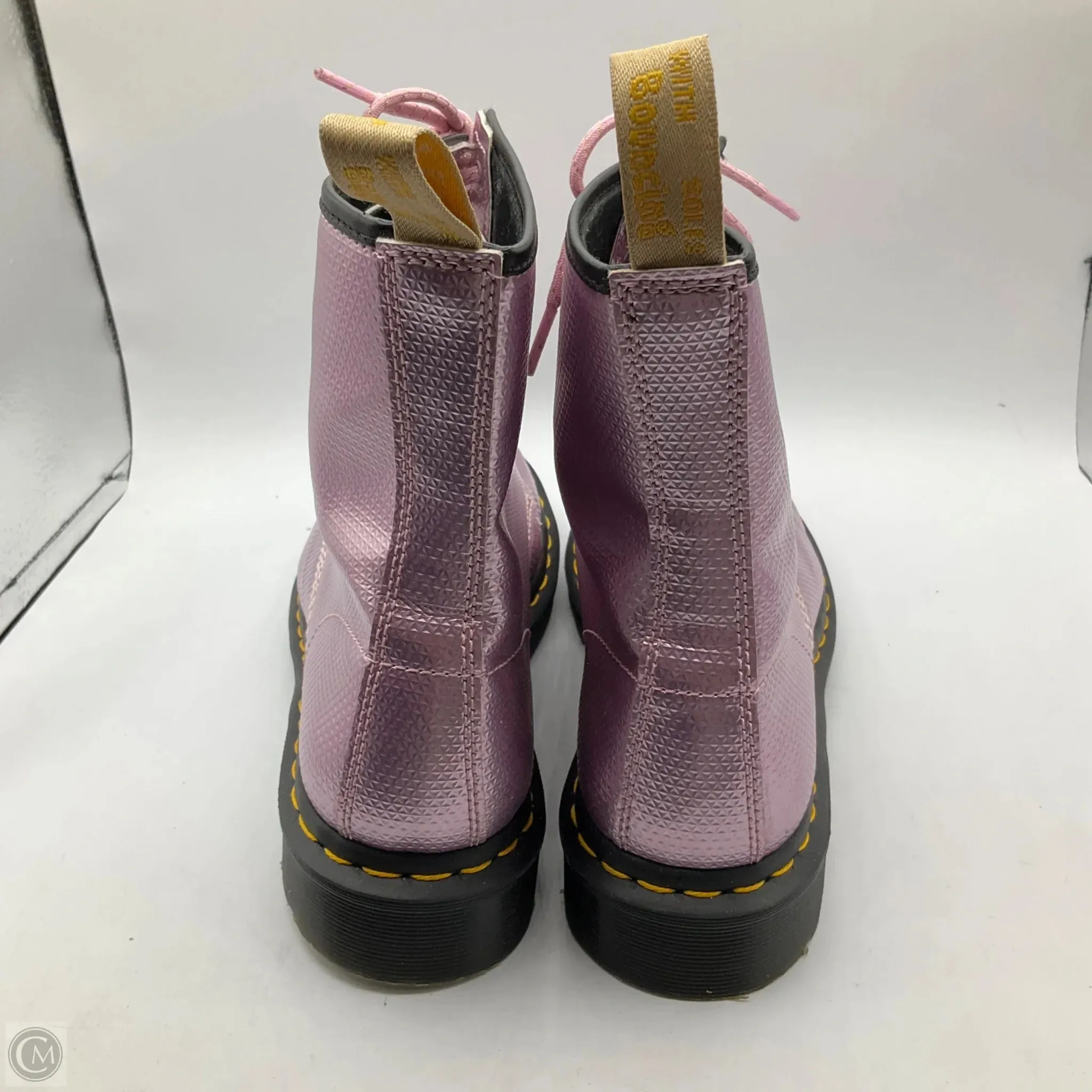 Boots Ankle Flats By Dr Martens In Purple, Size: 10