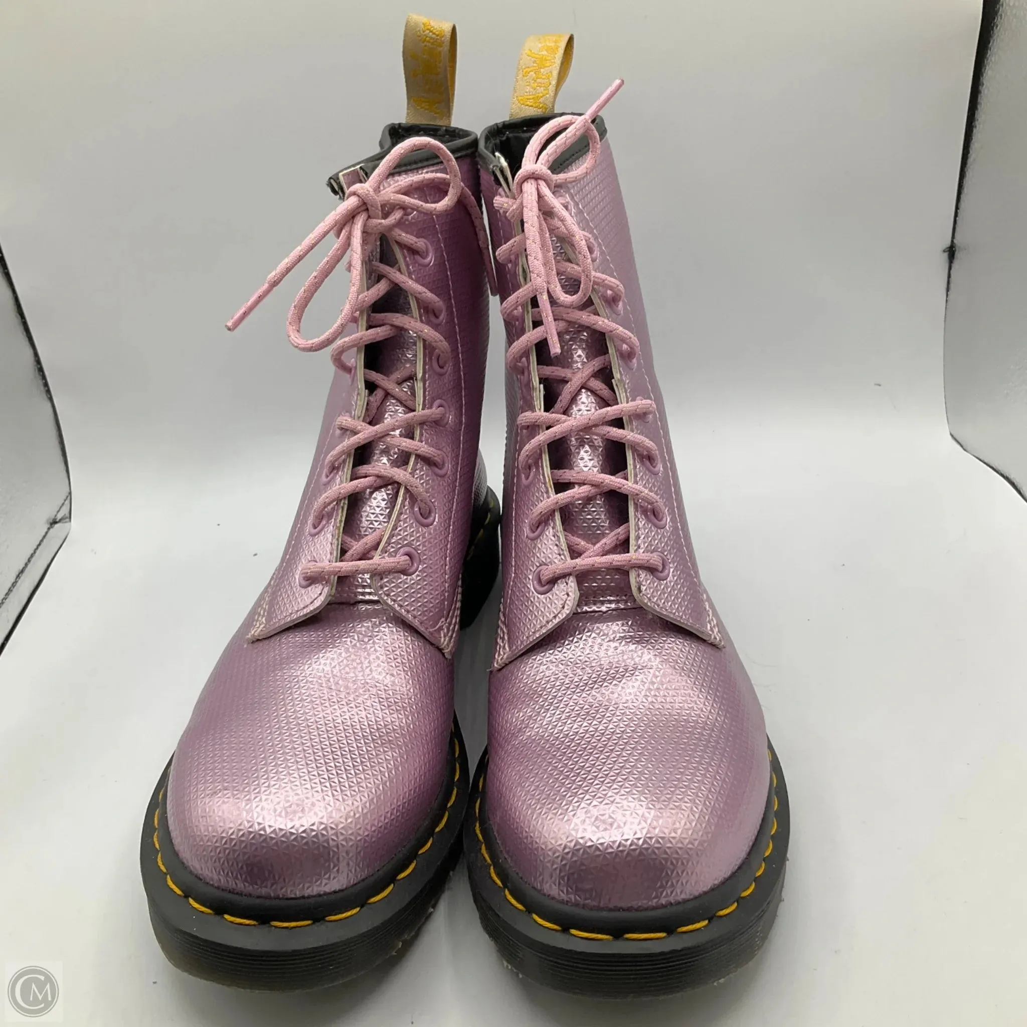 Boots Ankle Flats By Dr Martens In Purple, Size: 10