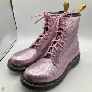 Boots Ankle Flats By Dr Martens In Purple, Size: 10