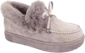 Boots For Women Ankle Booties With Fur Lined Snow Winter Boots Warm Slip On Casual Fashion Comfortable Loafers Shoes