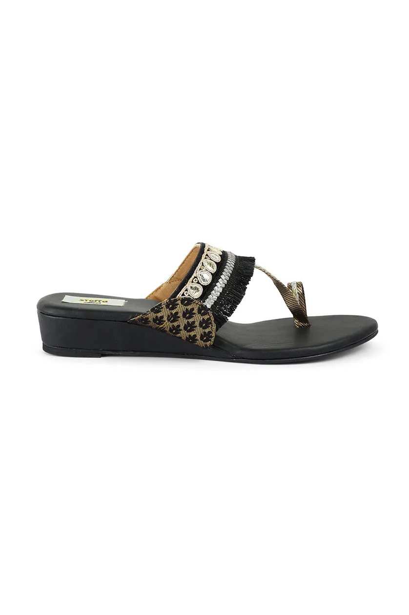 Border Tassel 1" Flats Black