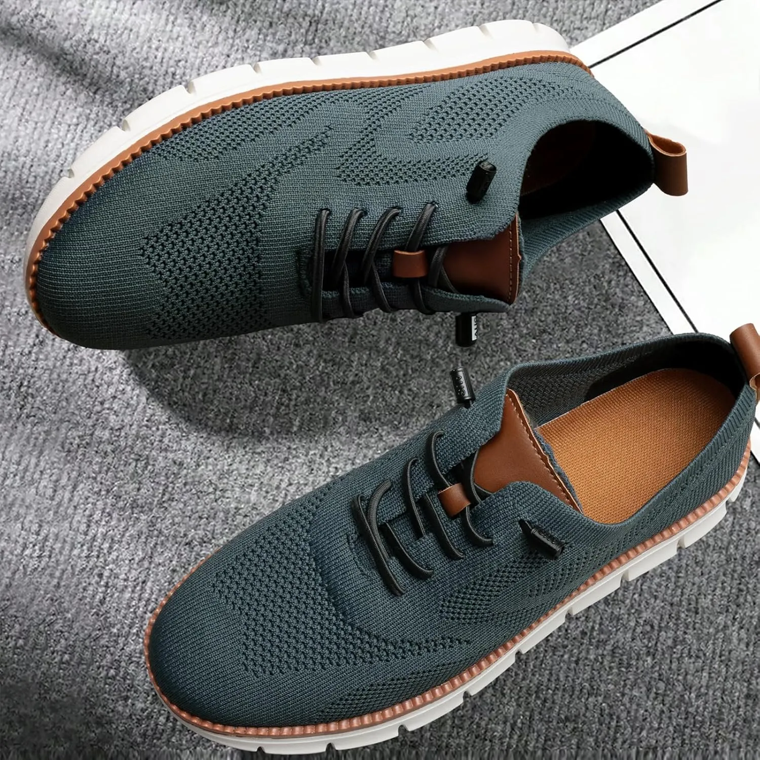 Breeze Shoes for Men,Business Casual Shoes Mens,Comfortable Breeze Urban Shoe for Men,Oxfords Mesh Dress Sneakers,Breathable Upper Wearbreeze Footwear,Lace-Up Lightweight Tennis Walking Shoe