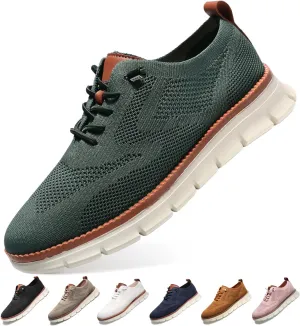 Breeze Shoes for Men,Business Casual Shoes Mens,Comfortable Breeze Urban Shoe for Men,Oxfords Mesh Dress Sneakers,Breathable Upper Wearbreeze Footwear,Lace-Up Lightweight Tennis Walking Shoe