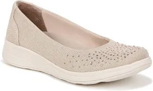 BZees Womens Golden Bright Machine Washable Slip On Loafer Beige