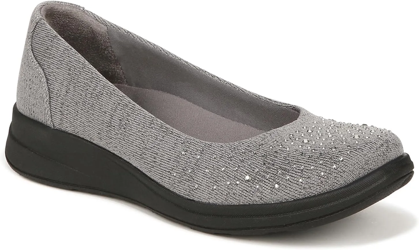 BZees Women's Golden Bright Machine Washable Slip on Loafer Sneaker