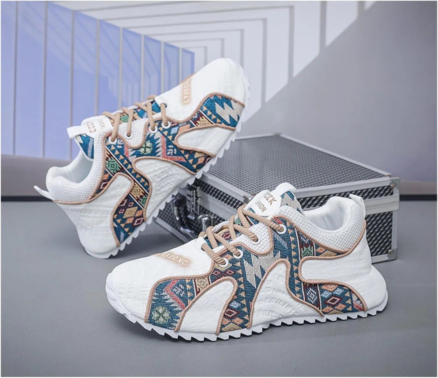 Canvas Boho Sneakers with Cloud-Like Comfort Bohemian Hand-Embroidered Accents for Daily Outfits & Festival Ready