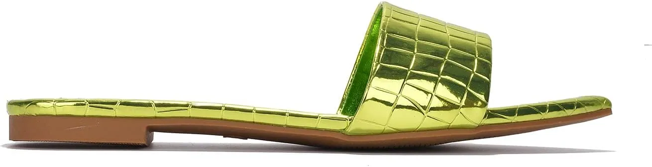 Cape Robbin Women's slip on flat slide sandals