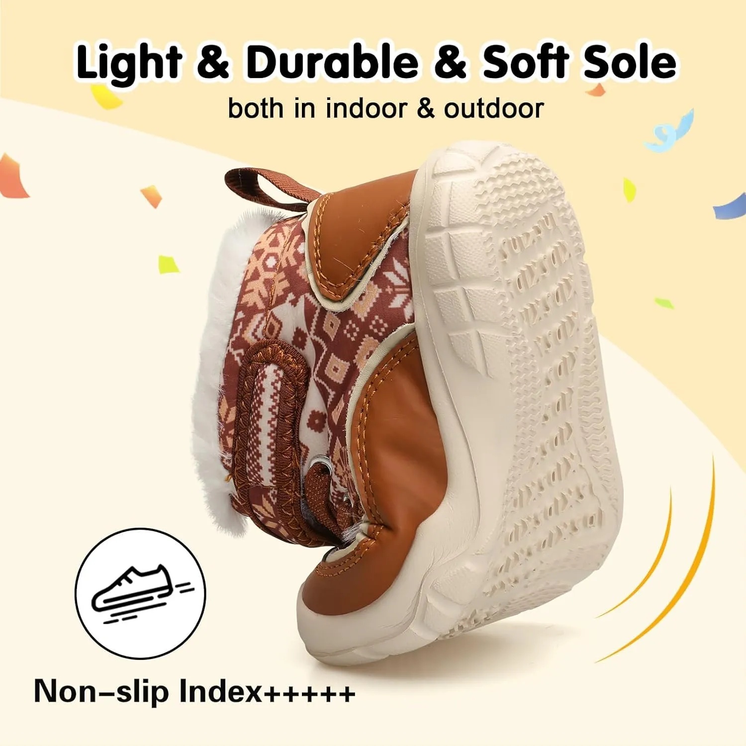 Centipede Demon Toddler Boots Boys Girls Winter Boots Waterproof Fleece Kids Snow Boots Faux Fur Booties Warm Walking Shoes for Indoor Outdoor