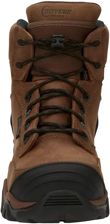Chippewa Men's Atlas Cross Terrain 6" Waterproof Composite Toe Hiker Work Boot - EH Rated, Slip-Resistant Leather Work Boots for Men
