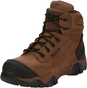 Chippewa Men's Atlas Cross Terrain 6" Waterproof Composite Toe Hiker Work Boot - EH Rated, Slip-Resistant Leather Work Boots for Men