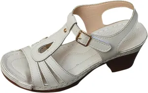 Chunky Heel Sandals for Women 2025 Spring Summer Trendy Open Toe Shoes Adjustable Ankle Strap Pu Leather Sandals
